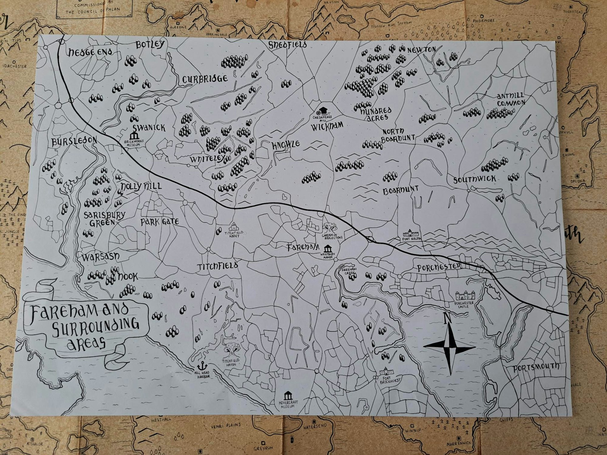 All About Maps local area A3 comission